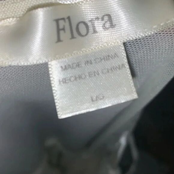 Flora Deadstock embroidered slip dress - Picture 2 of 4